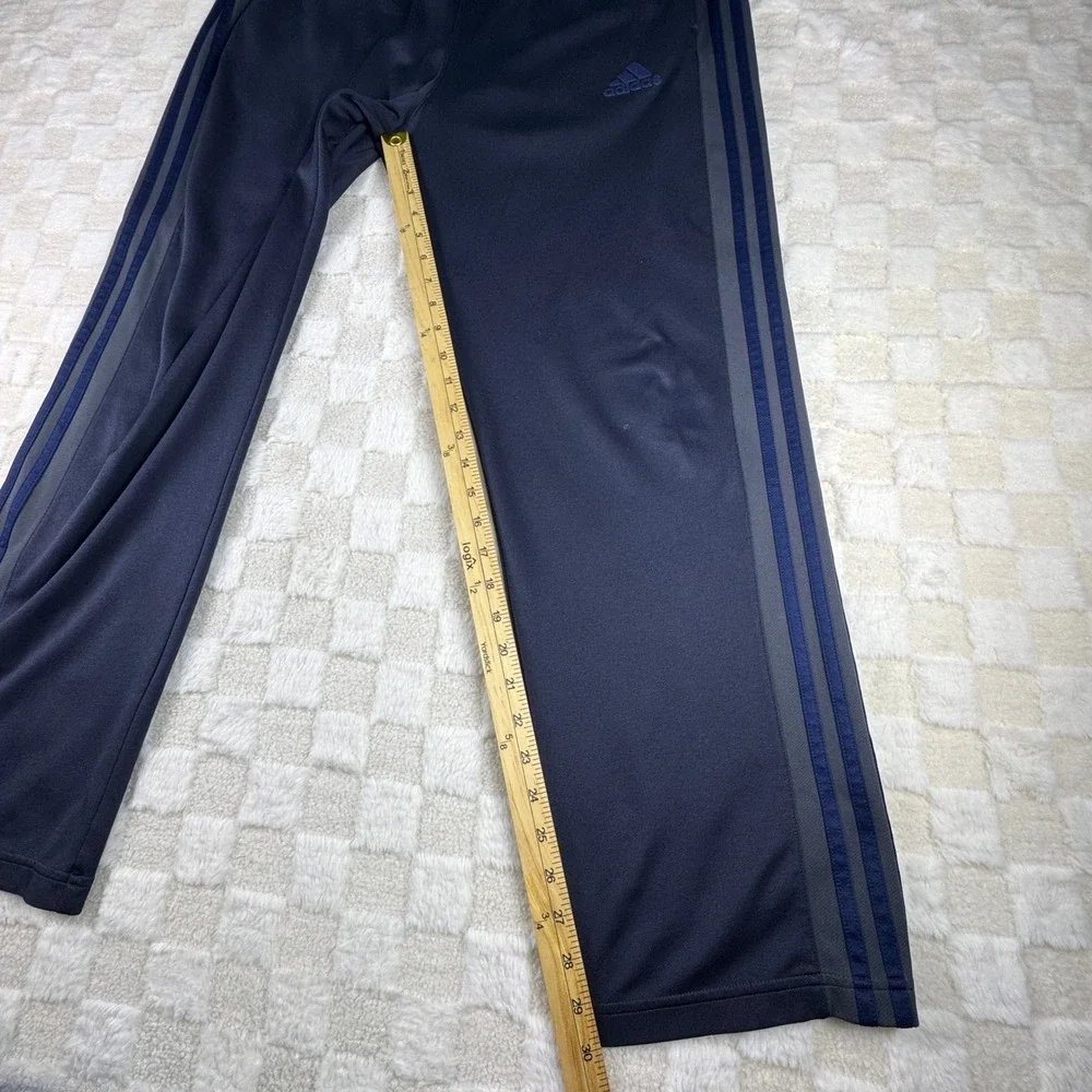 Adidas Mens Dark Gray‎ Track Pants Joggers Athletic Stripes Logo Size L